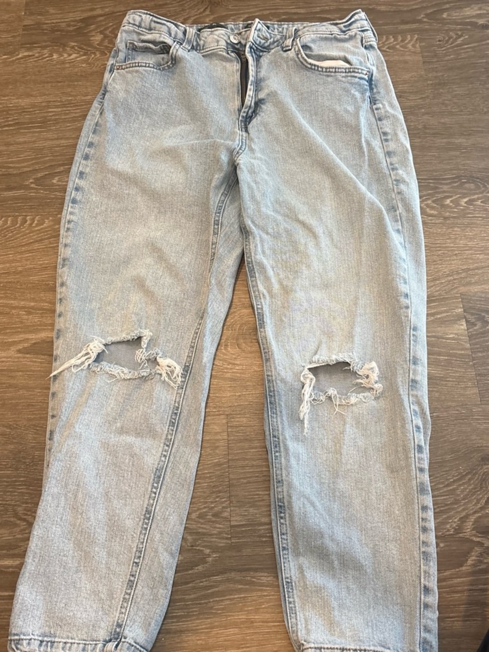 wild fable Light Blue Distressed Boyfriend Jeans